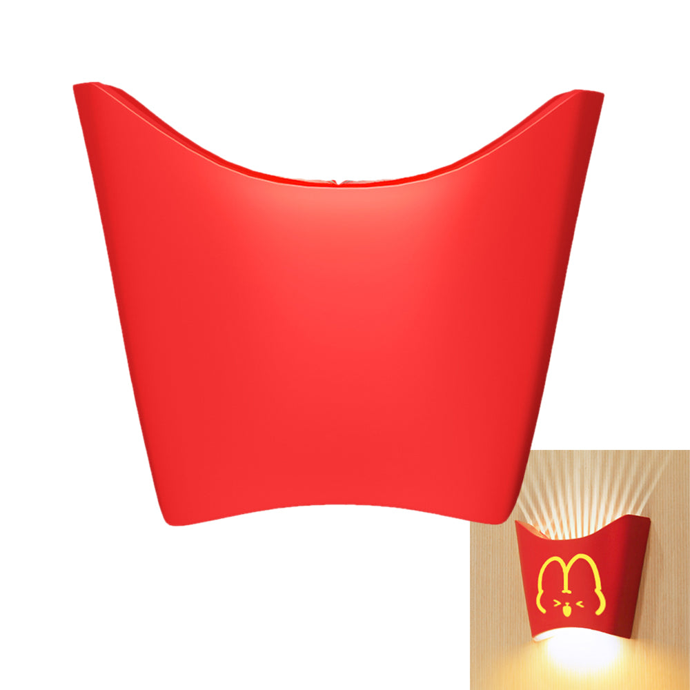 French Fries Box Design Mini Night Light Children Bedside Sleeping Light Eye Protection LED Lamp