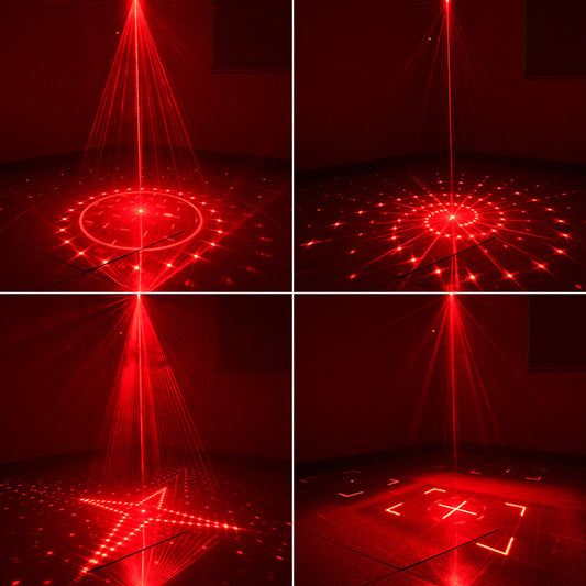 R80 Mini Laser Light Stage KTV Party Aluminum Alloy Decorative Light Voice-activated Remote Control Atmosphere Lamp