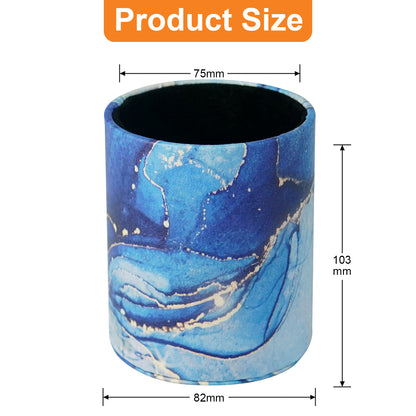 PU Leather + PVC Pen Holder Pencil Cup Makeup Brush Pen  Organizer School Office Desk Stationery