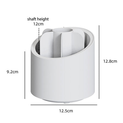 360 Degree Rotating Makeup Brush Holder with Lid Dustproof Clear Makeup Brush Organizer Container