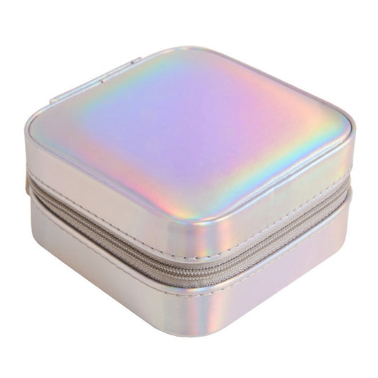 HJY015 Dual Layer PU Leather Jewelry Box Necklaces Earrings Rings Bracelets Travel Jewelry Storage Case