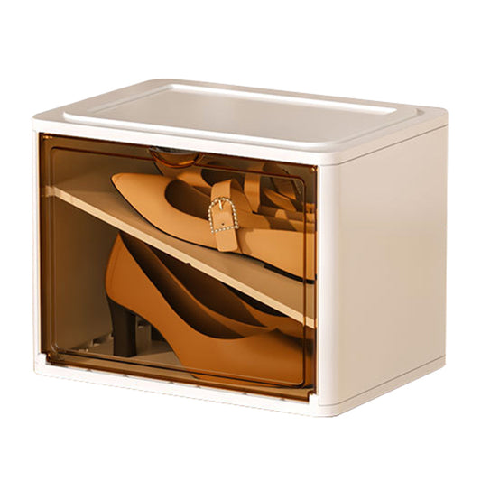 PET+PP Shoe Storage Box Dust-proof Clear Window Foldable Stackable Shoe Organizer for Office Home Car