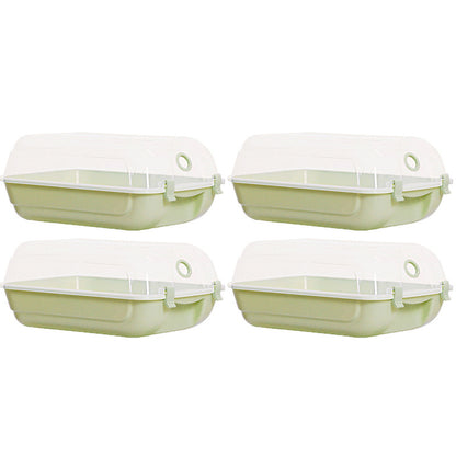 4PCS Thickened Shoe Organizer Clear Design Plastic Storage Box Shoe Rack Holder for Home, Size: L