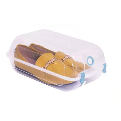 Home Closet Plastic Shoe Storage Case Transparent Shoe Organizer Box Organizer, Size: M