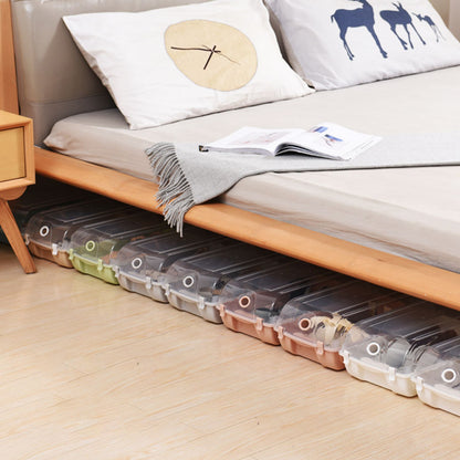 Home Closet Plastic Shoe Storage Case Transparent Shoe Organizer Box Organizer, Size: M