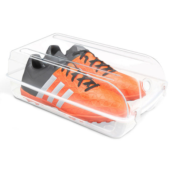 Thickened Shoe Organizer Transparent Plastic Shoe Storage Box for Home Closet Shelf, Size: S