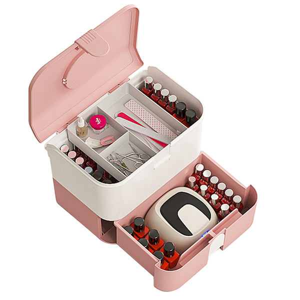 Desktop PP+ABS Makeup Organizer Cosmetic Storage Box Rack Display Case for Home Bedroom