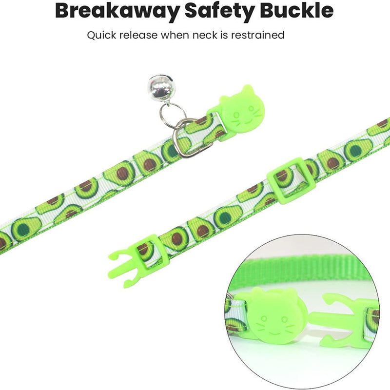Silicone Case for AirTag Locator Fruit Pattern GPS Tracker Adjustable Pet Collar with Bell