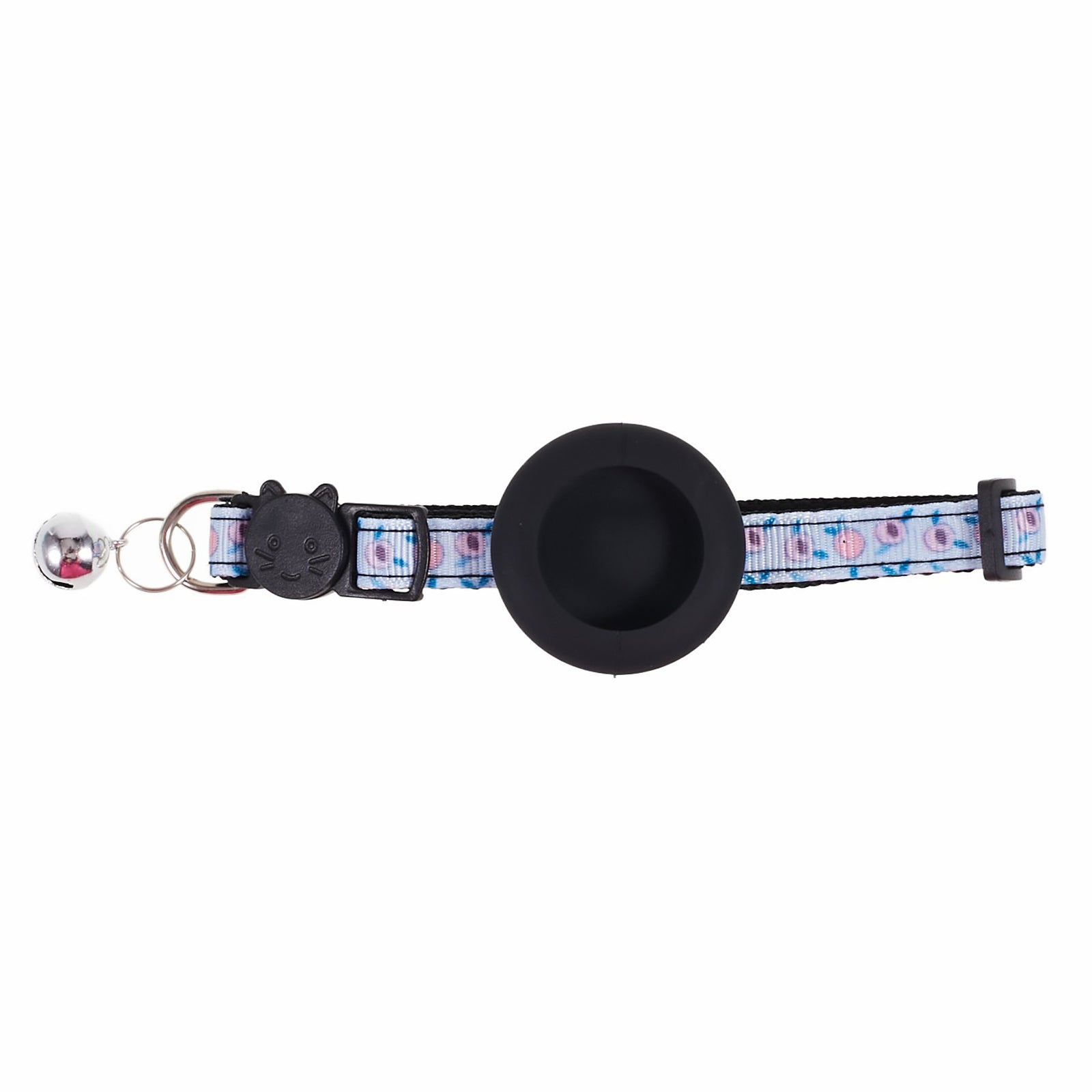 Silicone Case for AirTag Locator Fruit Pattern GPS Tracker Adjustable Pet Collar with Bell