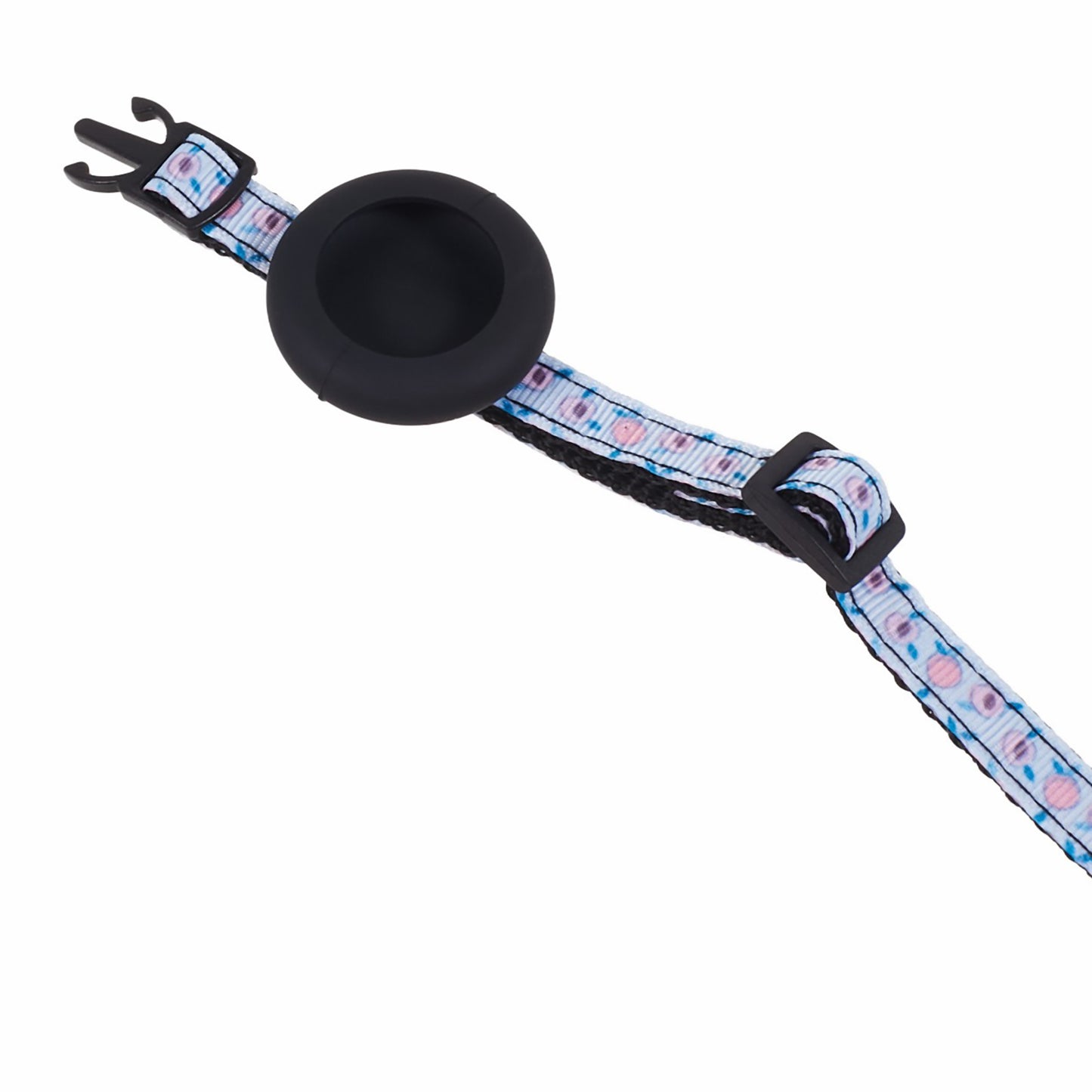 Silicone Case for AirTag Locator Fruit Pattern GPS Tracker Adjustable Pet Collar with Bell
