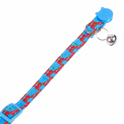 Silicone Case for AirTag Locator Fruit Pattern GPS Tracker Adjustable Pet Collar with Bell