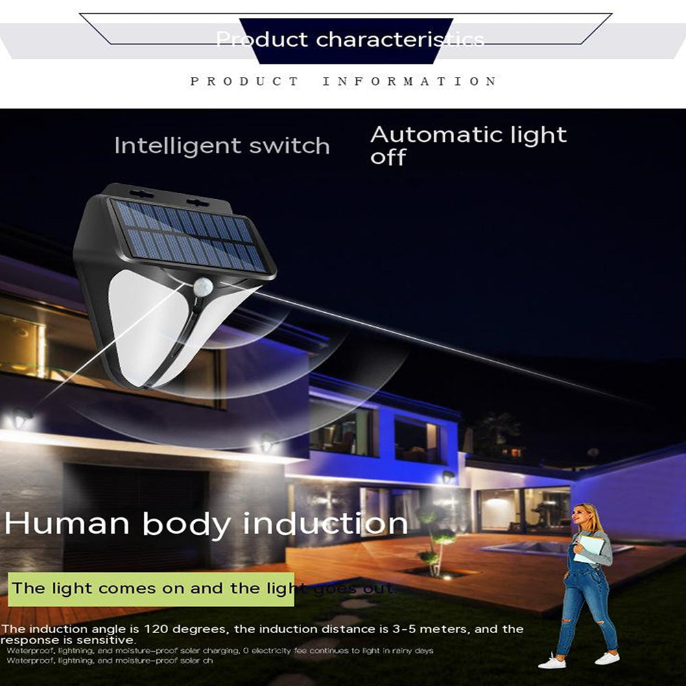 Wall-Mounted Solar Power Light Motion Detection Light Outdoor Yard Waterproof Small Stree Lamp