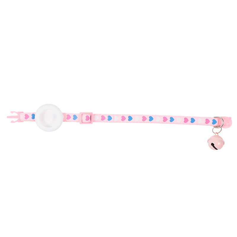 For AirTag Tracker Cat Collar Adjustable Pet Collar Silicone Waterproof Case with Bell