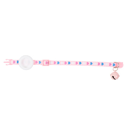 For AirTag Tracker Cat Collar Adjustable Pet Collar Silicone Waterproof Case with Bell