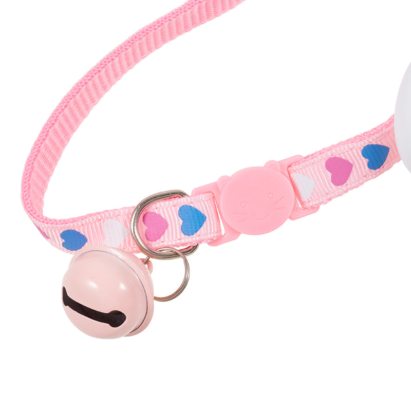 For AirTag Tracker Cat Collar Adjustable Pet Collar Silicone Waterproof Case with Bell