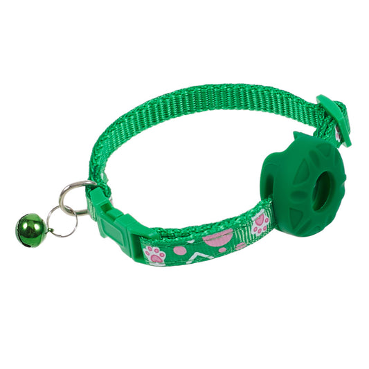 For Airtag Tracker Protective Silicone Case Adjustable Cat Puppy Pet Collar with Bell