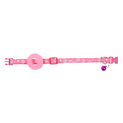 For Airtag Tracker Protective Silicone Case Adjustable Cat Puppy Pet Collar with Bell