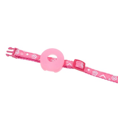 For Airtag Tracker Protective Silicone Case Adjustable Cat Puppy Pet Collar with Bell