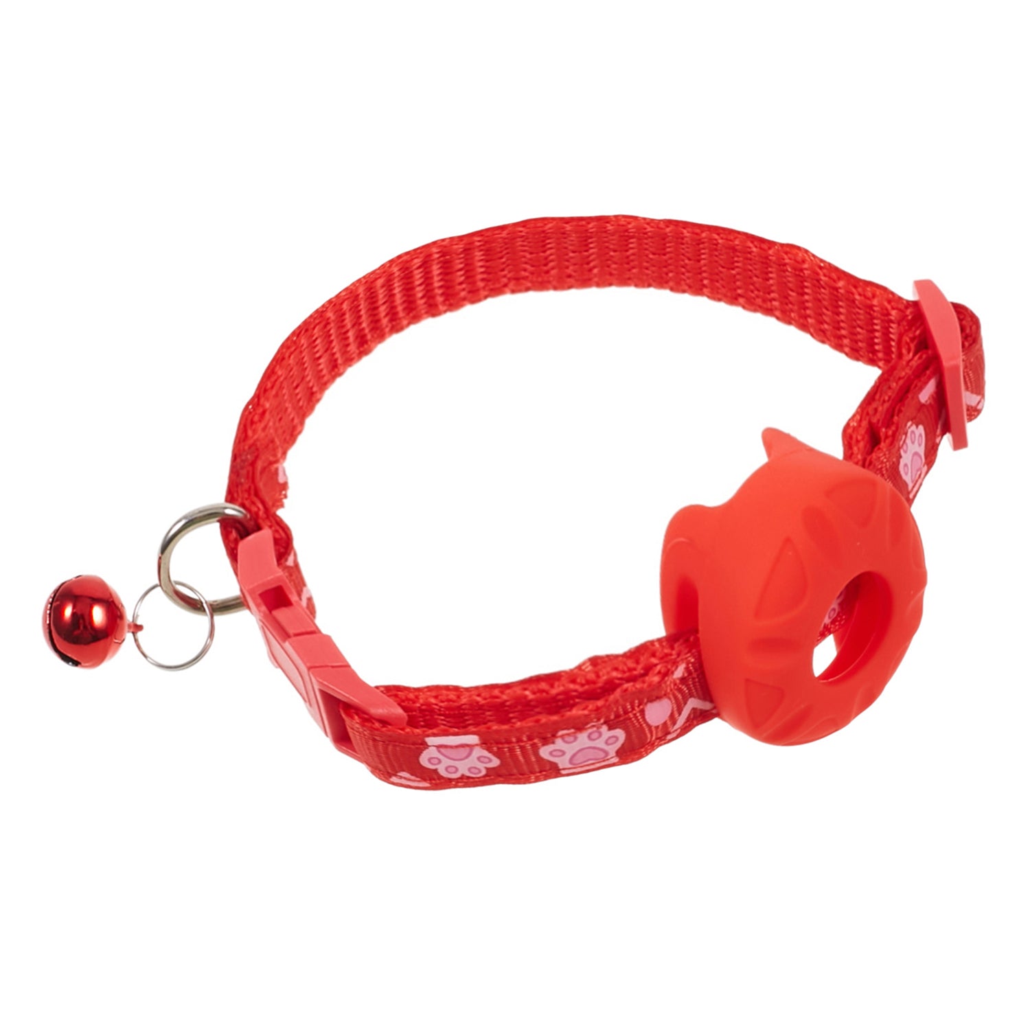 For Airtag Tracker Protective Silicone Case Adjustable Cat Puppy Pet Collar with Bell