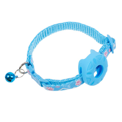For Airtag Tracker Protective Silicone Case Adjustable Cat Puppy Pet Collar with Bell