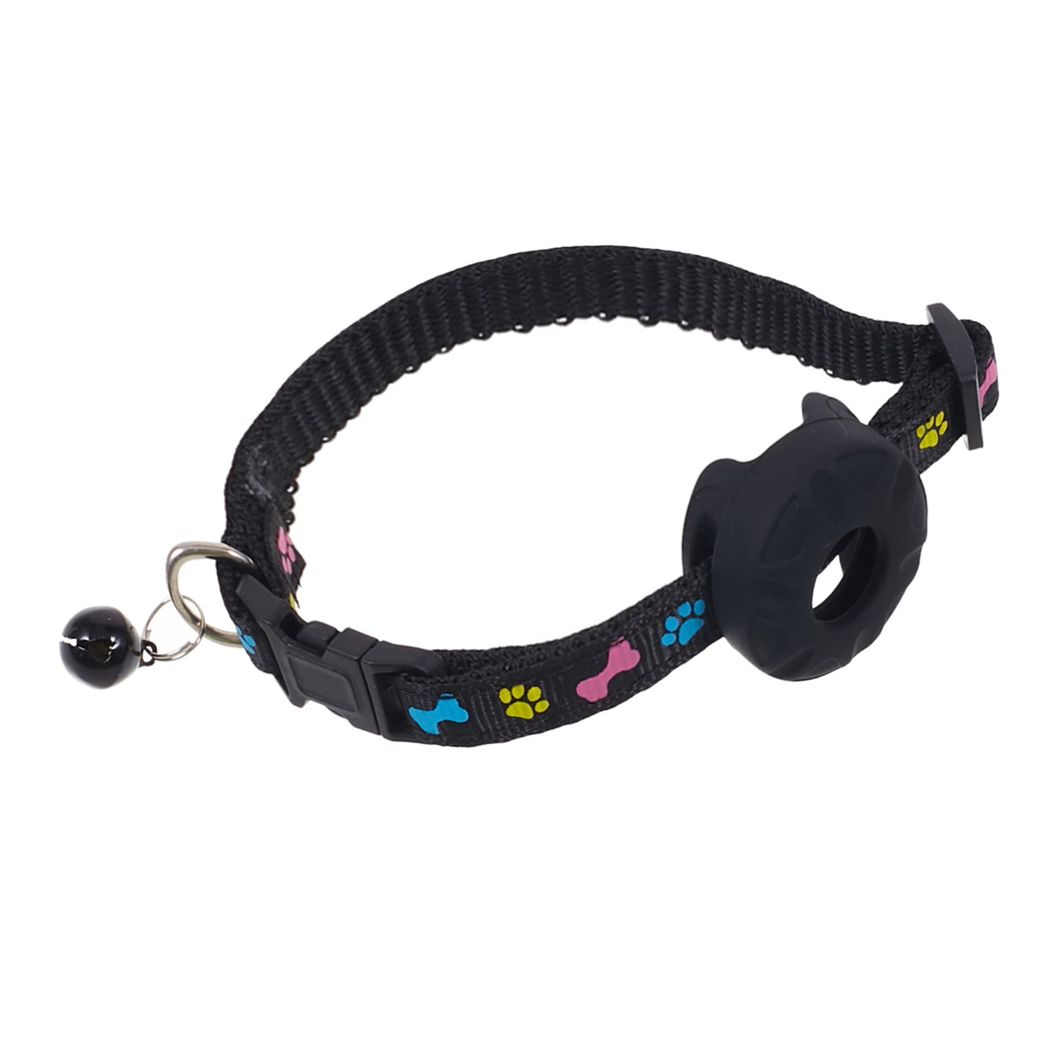 Silicone Case for AirTag Tracker Adjustable Pet Collar Anti-lost Cat Collar with Bell