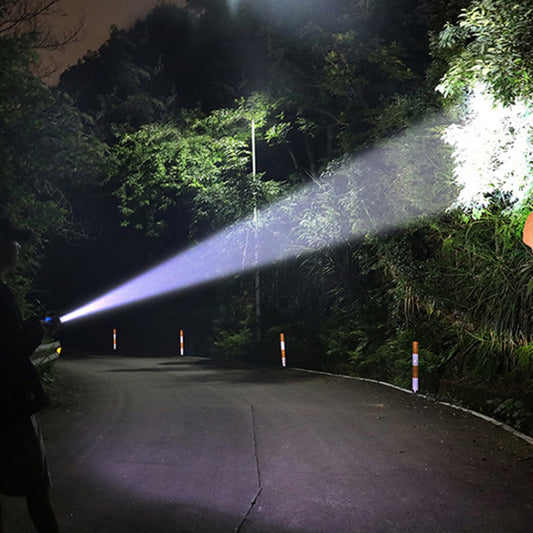 LED Outdoor Portable 2600mAh Handheld Night Light Waterproof Zoomable Flashlight