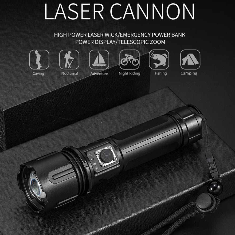 X20C Adventure Outdoor Sports Flashlight Portable 5-Gear Telescopic Zoom Flashlight (No Battery)