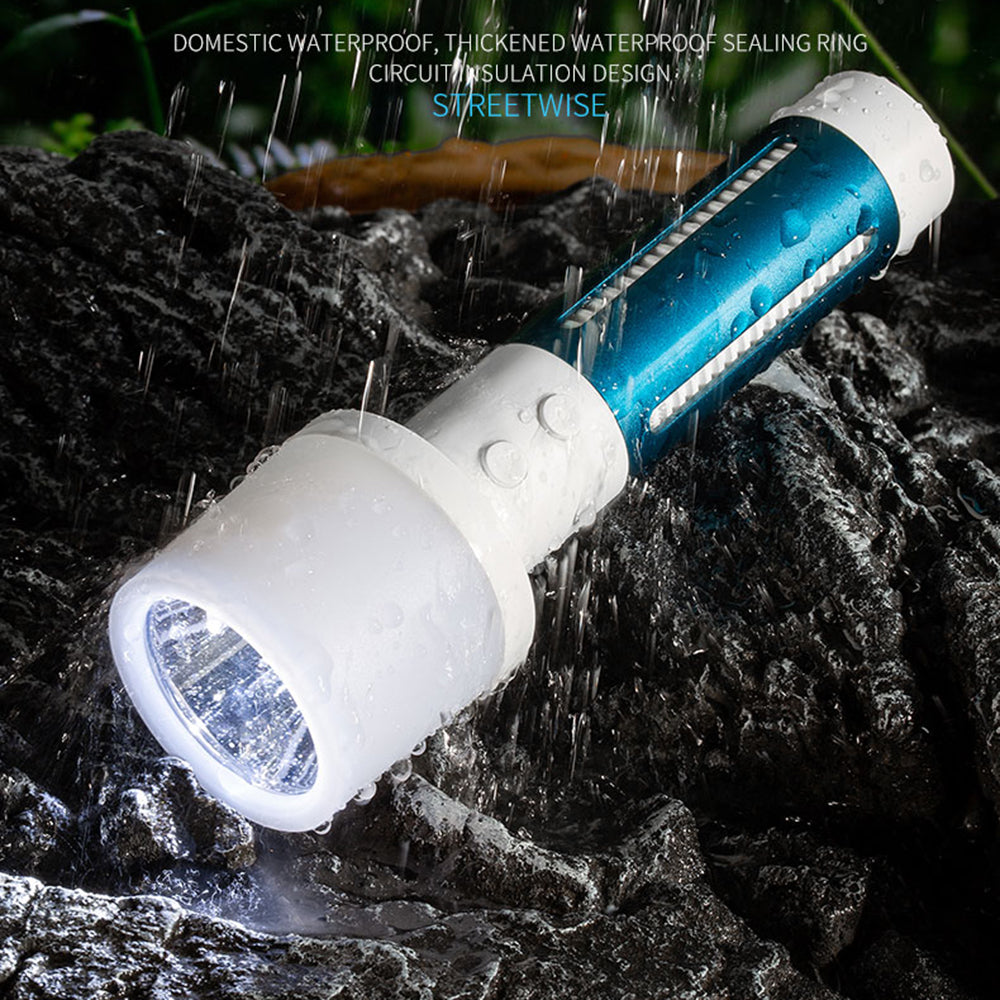 CH23036 Dual Light Flashlight Waterproof LED Beads Multi-color Night Light Anti-Slip Portable Flashlight