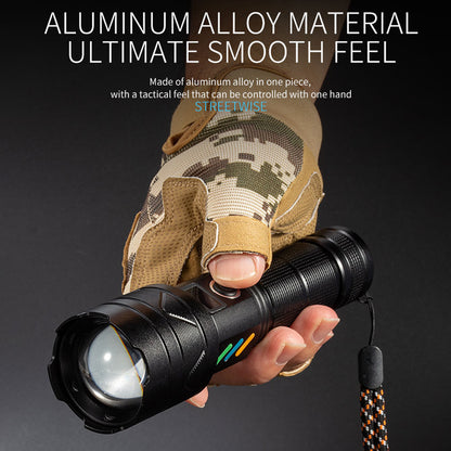 A06-A 20W Bright Laser 5-Mode Flashlight Aluminum Alloy Waterproof Outdoor Camping Hiking Torch