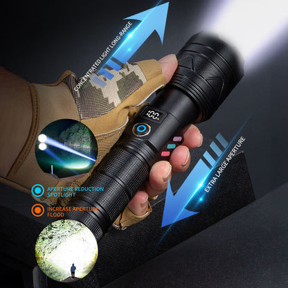 A06-A 20W Bright Laser 5-Mode Flashlight Aluminum Alloy Waterproof Outdoor Camping Hiking Torch