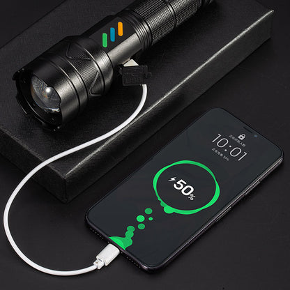 A06-A 20W Bright Laser 5-Mode Flashlight Aluminum Alloy Waterproof Outdoor Camping Hiking Torch