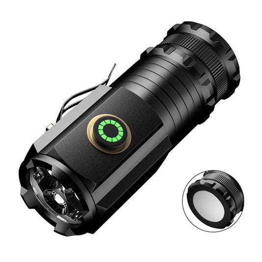 S350 Outdoor Aluminum Alloy Flashlight 18350 Battery Powered Portable Flashlight with Storage Bag
