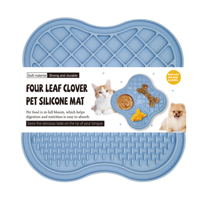 Dog Cat Food Licking Mat Silicone Suction Cup Anti Choking Pet Slow Eating Food Pad (No FDA Certification, BPA Free)