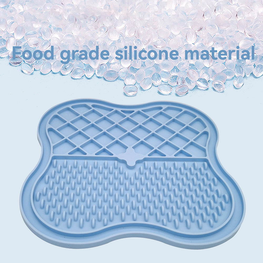 Dog Cat Food Licking Mat Silicone Suction Cup Anti Choking Pet Slow Eating Food Pad (No FDA Certification, BPA Free)