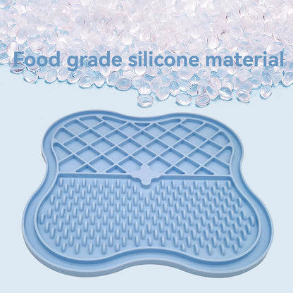 Dog Cat Food Licking Mat Silicone Suction Cup Anti Choking Pet Slow Eating Food Pad (No FDA Certification, BPA Free)