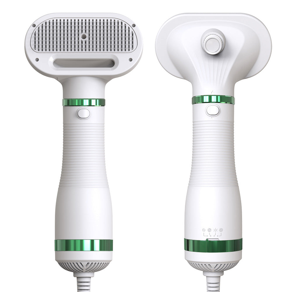 Pet Hair Dryer with Slicker Brush Hair Removal Portable Dog Blower Professional Home Grooming Furry Drying for Small Large Cat Dog