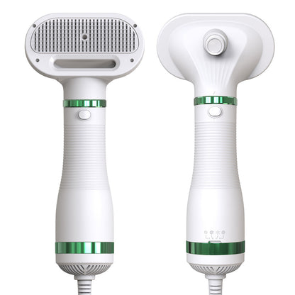 Pet Hair Dryer with Slicker Brush Hair Removal Portable Dog Blower Professional Home Grooming Furry Drying for Small Large Cat Dog