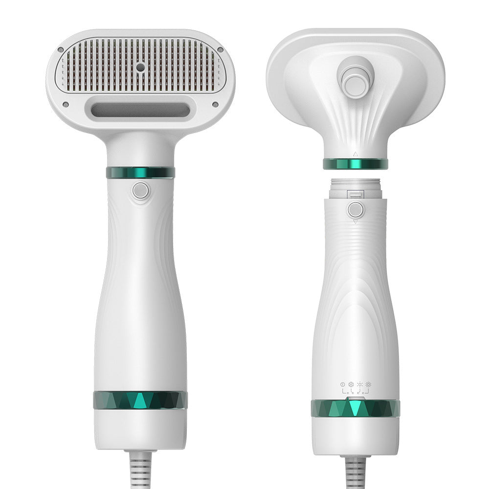 Pet Hair Dryer with Slicker Brush Hair Removal Portable Dog Blower Professional Home Grooming Furry Drying for Small Large Cat Dog