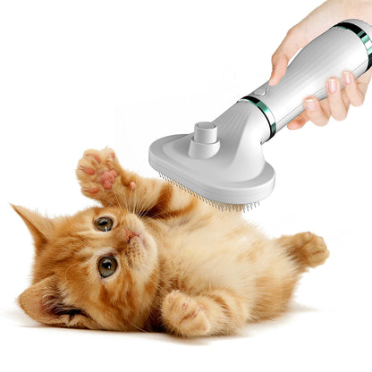 Pet Hair Dryer with Slicker Brush Hair Removal Portable Dog Blower Professional Home Grooming Furry Drying for Small Large Cat Dog