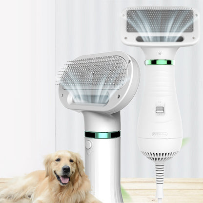 Pet Hair Dryer with Slicker Brush Hair Removal Portable Dog Blower Professional Home Grooming Furry Drying for Small Large Cat Dog