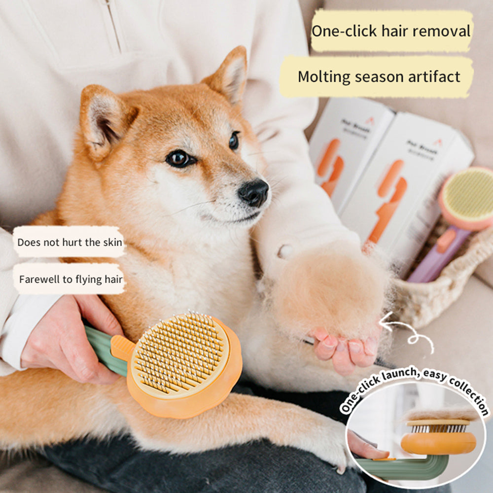 Dog Cat Grooming Brush Pet Hair Remover Stainless Steel Needle Massage Comb