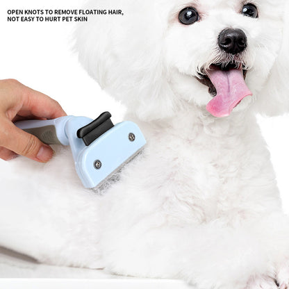 HISTOTREE 100mm Metal Blade Plastic Grooming Brush Pet Dog Cat Comb for Combing Out Knots, Removing Tangles