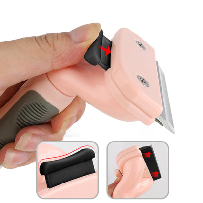 HISTOTREE 100mm Metal Blade Plastic Grooming Brush Pet Dog Cat Comb for Combing Out Knots, Removing Tangles