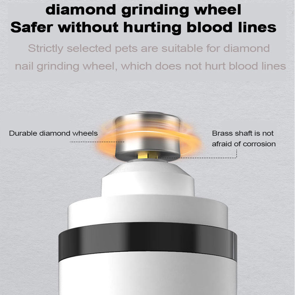 SMEHNSER M5 Electric Pet Nail Grinder LED Light Cat Dog Nail Clippers USB Rechargeable Paws Nail Cutter Trimmer