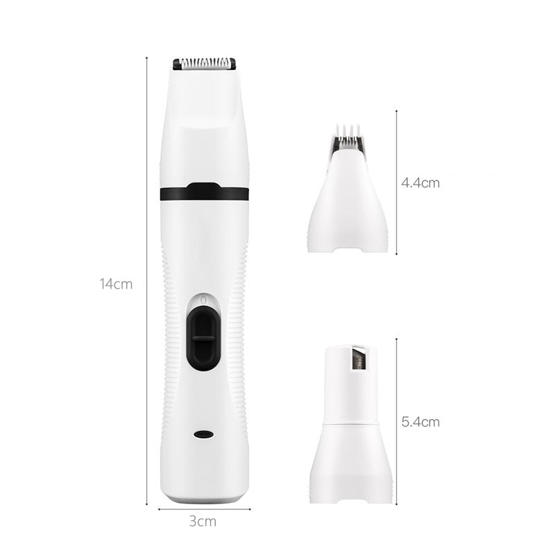 3 In 1 Pet Grooming Kit Set Rechargeable Cat Nail Clipper Dog Paw Grinder Hair Trimmer