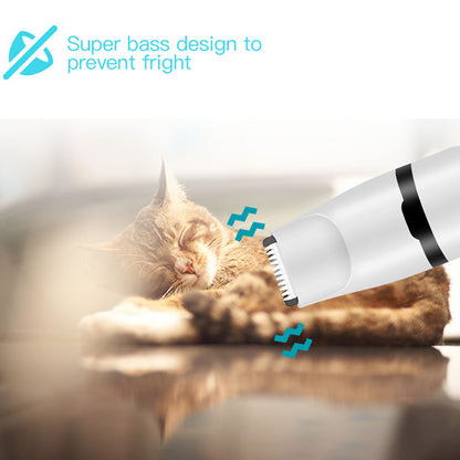 3 In 1 Pet Grooming Kit Set Rechargeable Cat Nail Clipper Dog Paw Grinder Hair Trimmer