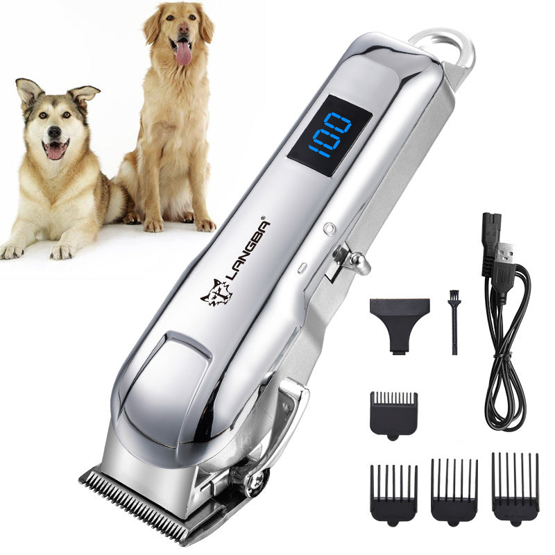 LANGBA Digital Display Cat Dog Clipper Electric Pet Trimmer Dog Grooming Clippers with 4 Limit Combs