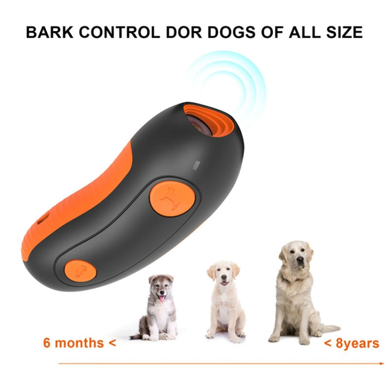 D2 Ultrasonic Dog Barking Deterent Device Dog Barking Stopper Rechargable Handheld Dog Repellent Dog Behavior Corrector