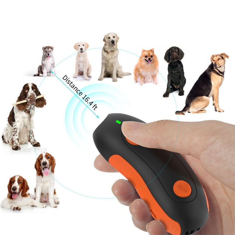 D2 Ultrasonic Dog Barking Deterent Device Dog Barking Stopper Rechargable Handheld Dog Repellent Dog Behavior Corrector