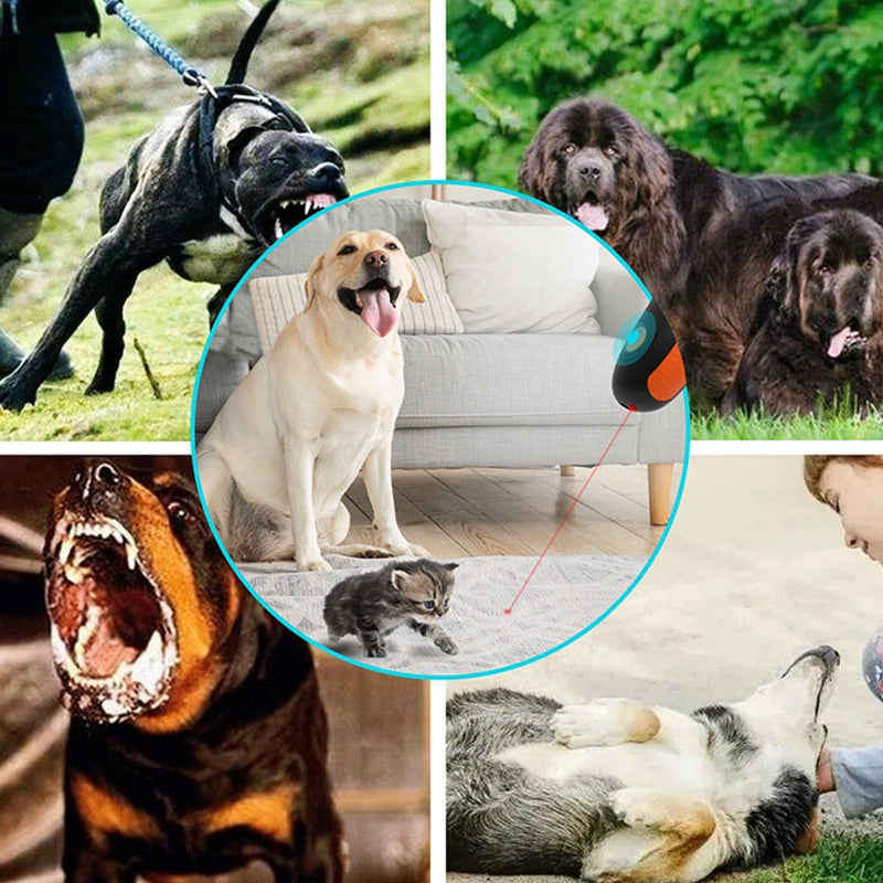 D2 Ultrasonic Dog Barking Deterent Device Dog Barking Stopper Rechargable Handheld Dog Repellent Dog Behavior Corrector